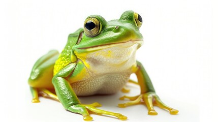 Obraz premium frog on isolated white background.