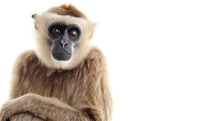 Obraz premium gibbon on isolated white background.