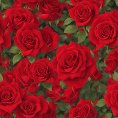 Obraz premium seamless pattern red rose Valentine's Day, important person.
