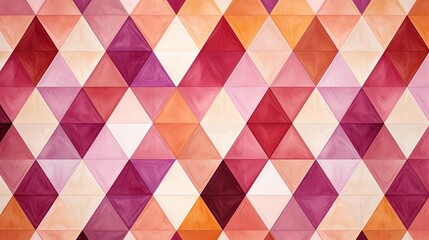 A geometric pattern of diamonds in shades of pink and orange creating a retro effect