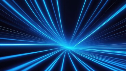 Obraz premium Neon, glowing blue smooth lines background