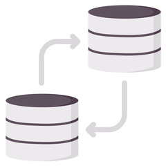 database exchange flat vector icon