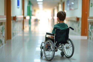 Photo of a child sitting in a wheelchair