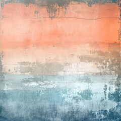 Grunge Background Texture in the Colors Peach Orange, Sky Blue & Pearl Grey created with Generative AI Technology