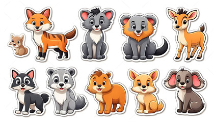 Fototapeta premium set of animals
