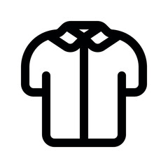 Illustration vector graphic icon of Shirt. Outline Style Icon. Clothes Themed Icon. Vector illustration isolated on white background. Perfect for website or application design.