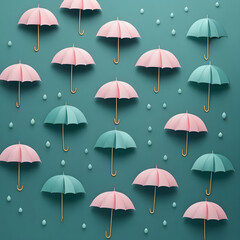 Fototapeta na wymiar Minimal pattern monsoon holiday concept, aesthetic