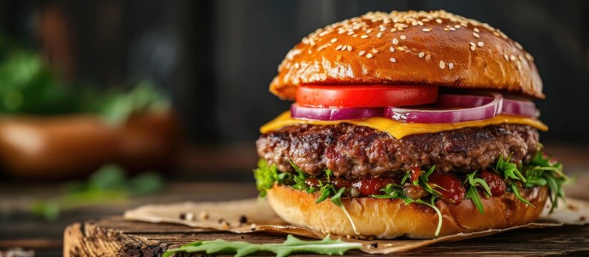 Burger Recipe Youtube thumbnail featuring a burger photo.