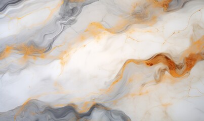 Obraz premium Marble texture with white and gray streaks and gold.