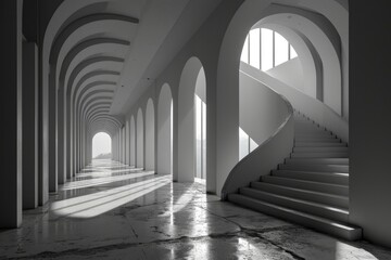 Abstract dynamic black and white background concept