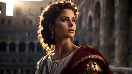 Rolgordijnen Roman times, a woman in the coliseum © Amir Bajric