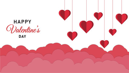 Valentine's Day animation with hearts	