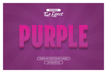 Purple 3d text effect