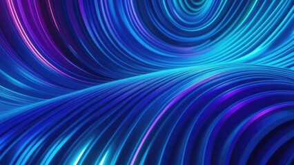 Blue iridescent background made of glowing blue lines