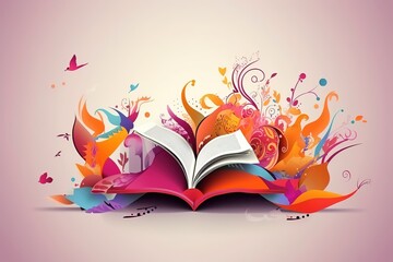 World book day. International literacy day. Reading book concept. World Poetry Day. national library lovers month concept. back to school concept.