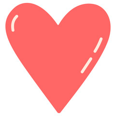 Hearts Flat Icon Vector Illustration 