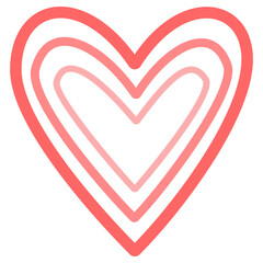 Hearts Flat Icon Vector Illustration 