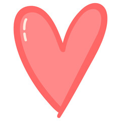 Hearts Flat Icon Vector Illustration 