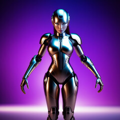 Fototapeta premium cyberpunk modern hot robot 