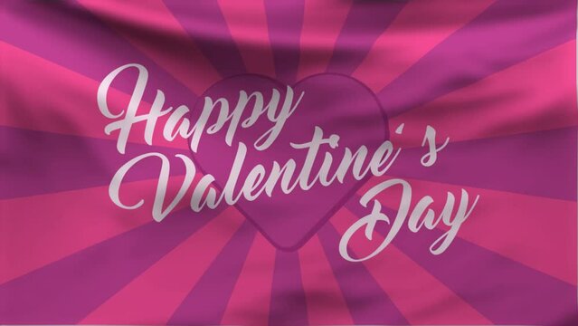 Happy Valentine's Day Cloth Flowing Animation