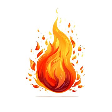 fire vector image with white background