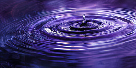 Water drop in purple