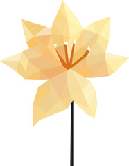 Obraz premium Geometric polygonal flower art.