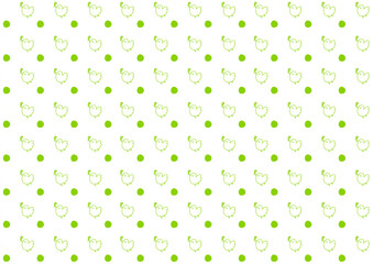 手書き風鳥とお花の背景素材