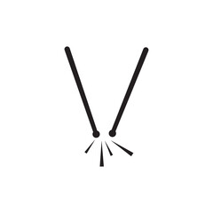 Drum stick icon template vector