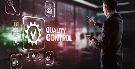 Quality control standards business technology concept