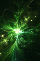 Fototapeta na wymiar abstract green background with stars