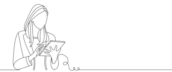 Business Analysis Concept line art style Illustration. Vector eps