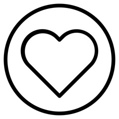Heart line icon, concept of love isolated on white