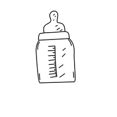 Baby Bottle Doodle Sketch 