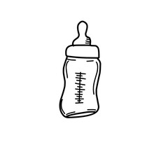 Baby Bottle Doodle Sketch 