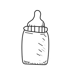 Baby Bottle Doodle Sketch 