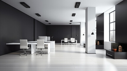 An empty, clean and sophisticated office