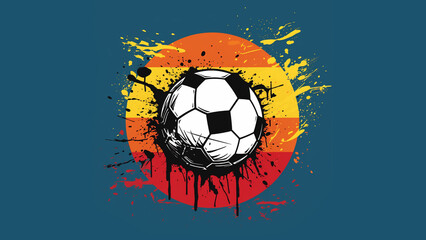 T-Shirt-Design im Retro-Stil, inspiriert von der Futball Europameisterschaft 1996 in England, zur Feier des Sieges Deutschlands