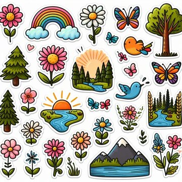 Beautiful Nature Stickers 