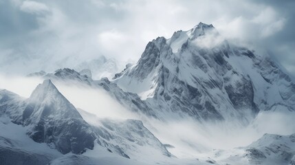 Obraz premium beautiful snowy mountains