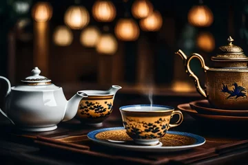 Tafelkleed teapot and cup © zooriii arts