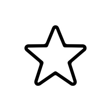 Black Line Star Icon