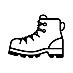 Minimalistic Hiking Boot Icon