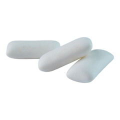 Chewing gum pads isolated transparent