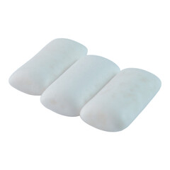 Chewing gum pads isolated transparent