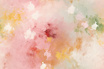 Colorful Abstract Watercolor Splash: Bright and Textured Art on a Pink and White Grunge Background