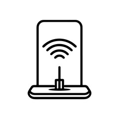 Minimalistic Wireless Charger Icon