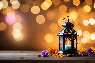 traditional lanterns representing the festive spirit of islamic event and celebration.