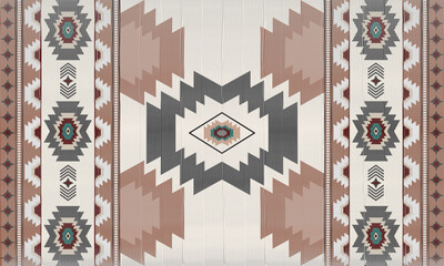 Native American tribal fabric pattern, geometric pattern, Aztec tribal textile, Navajo pattern, Mexican fabric seamless pattern.