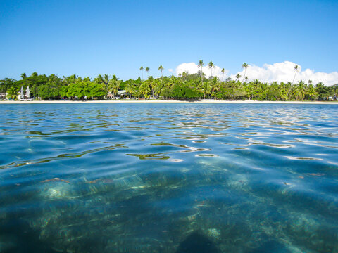 Arriving on boat to the Beautiful Tropical Island of Fiji 